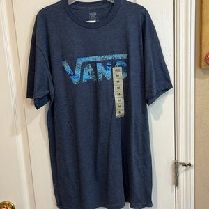 Vans T-Shirt Blue and Grey Medium